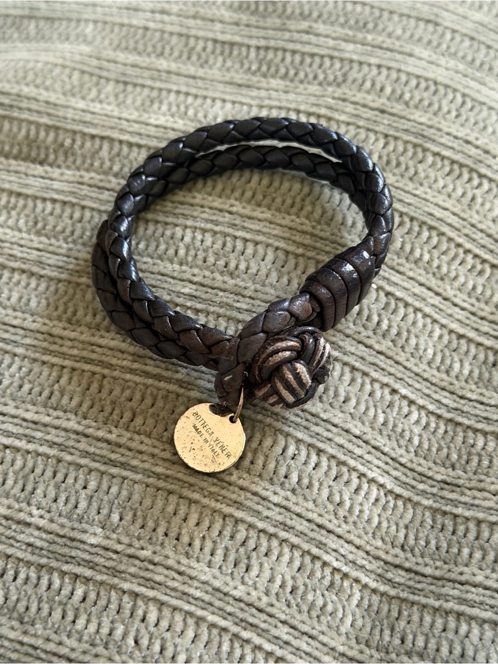 Authentic Bottega Venetia Leather Bracelet